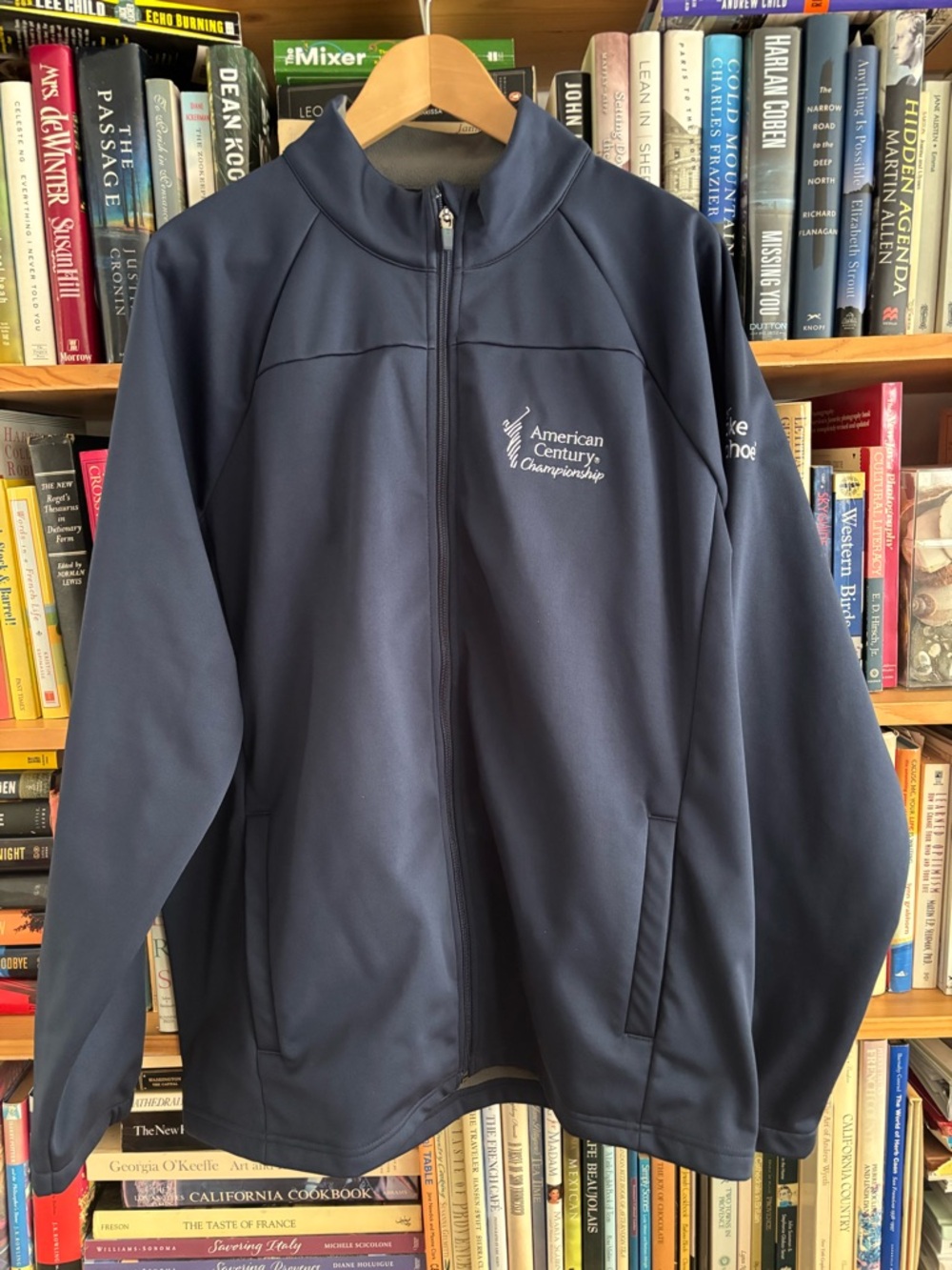 Antigua Men's Navy Blue Full-Zip Performance Jacket